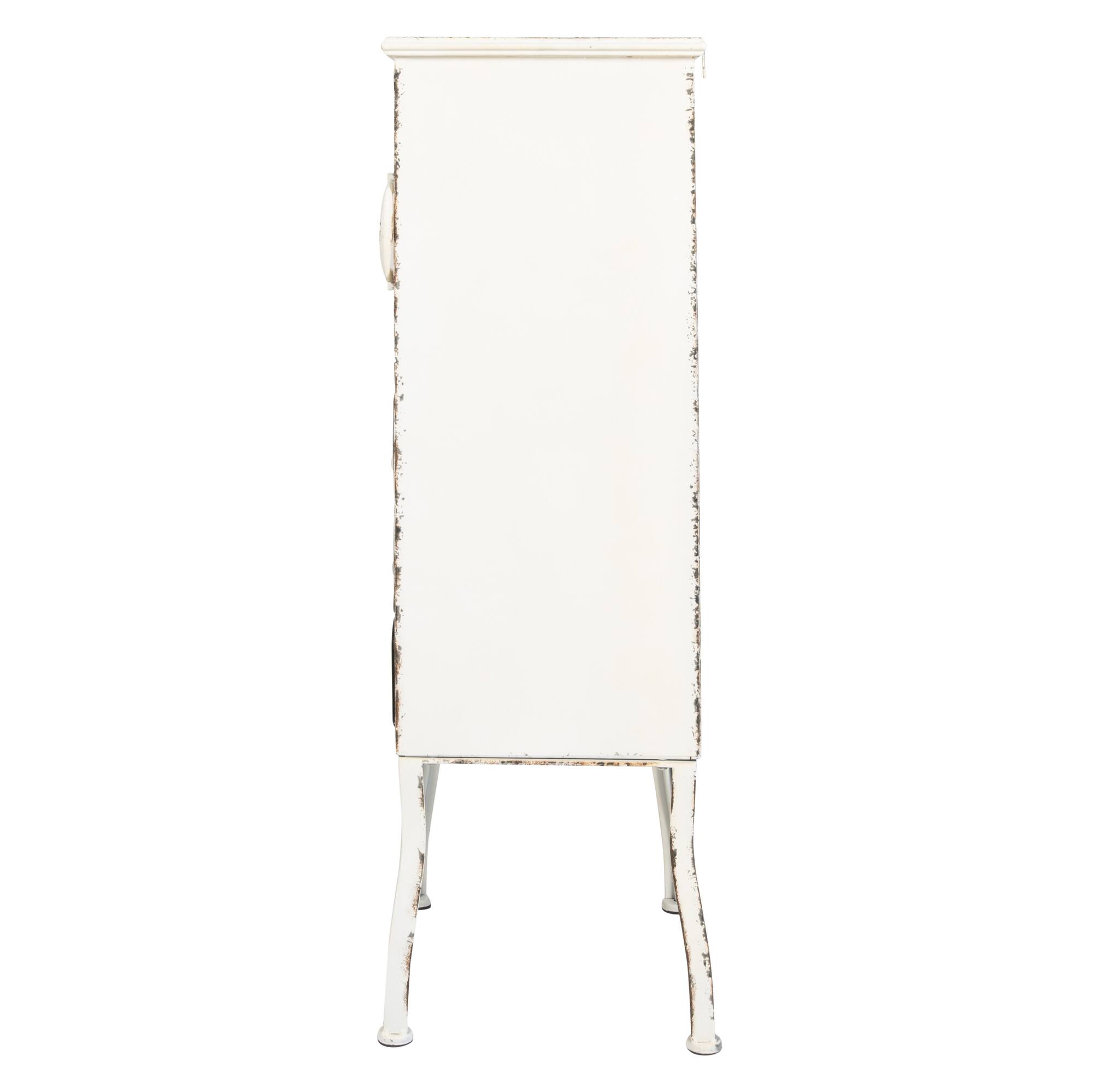 Hello Honey® Antique White Rustic Farmhouse Storage Cabinet